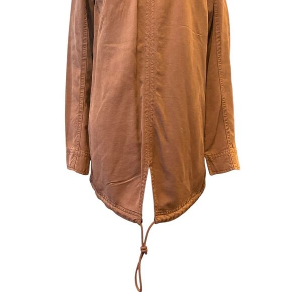American Eagle Hooded Cargo Utility Jacket Full Zip Womens Size Small Peach - Picture 4 of 8